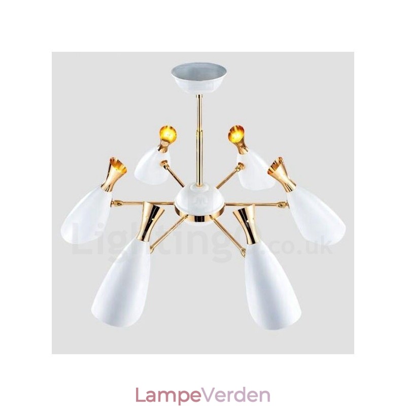 Moderne moderne 6-lys lysekronelampe