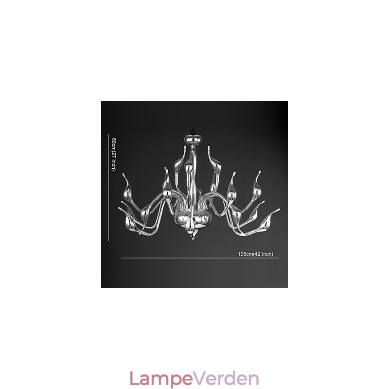 Moderne Lysekrone Light 18 Lights G4 Chrome Finish