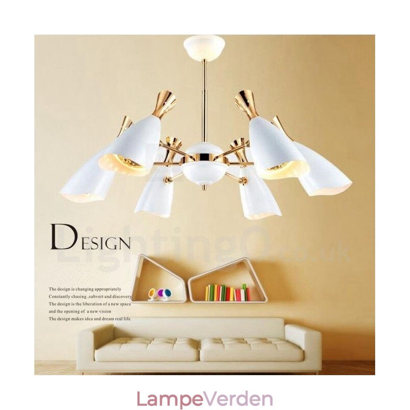 Moderne moderne 6-lys lysekronelampe