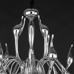 Moderne Lysekrone Light 18 Lights G4 Chrome Finish