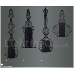 Country Vintage Metal Vase Shape Pendel Light