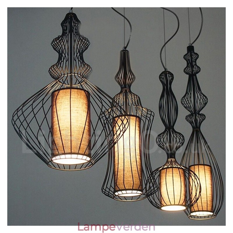 Country Vintage Metal Vase Shape Pendel Light
