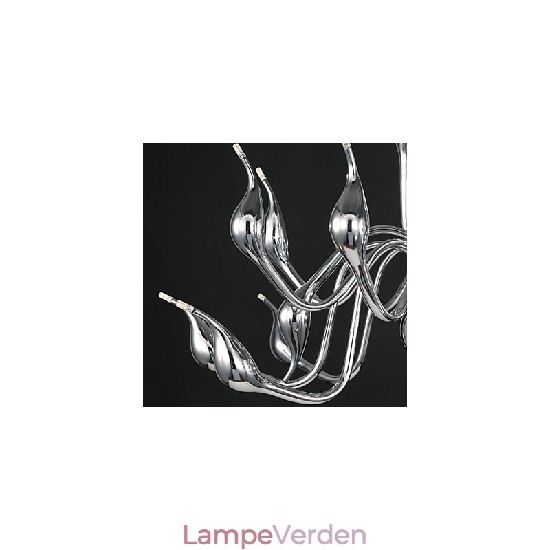 Moderne Lysekrone Light 18 Lights G4 Chrome Finish