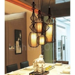 Country Vintage Metal Vase Shape Pendel Light