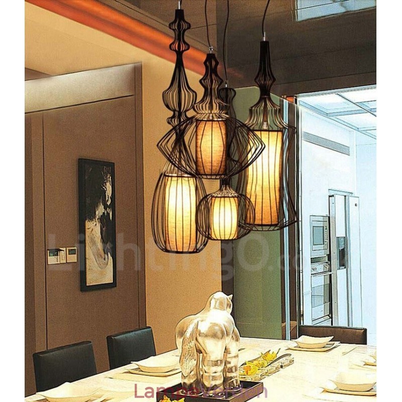 Country Vintage Metal Vase Shape Pendel Light