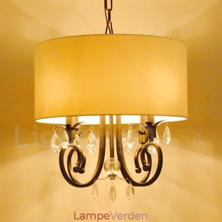 Rustik Lodge Metal Drum Pendel Light