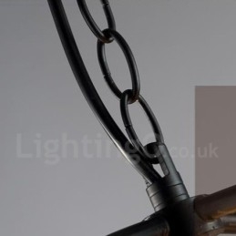 6 Light Metal Globe Vintage Pendel Light
