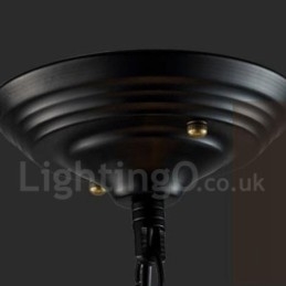 6 Light Metal Globe Vintage Pendel Light