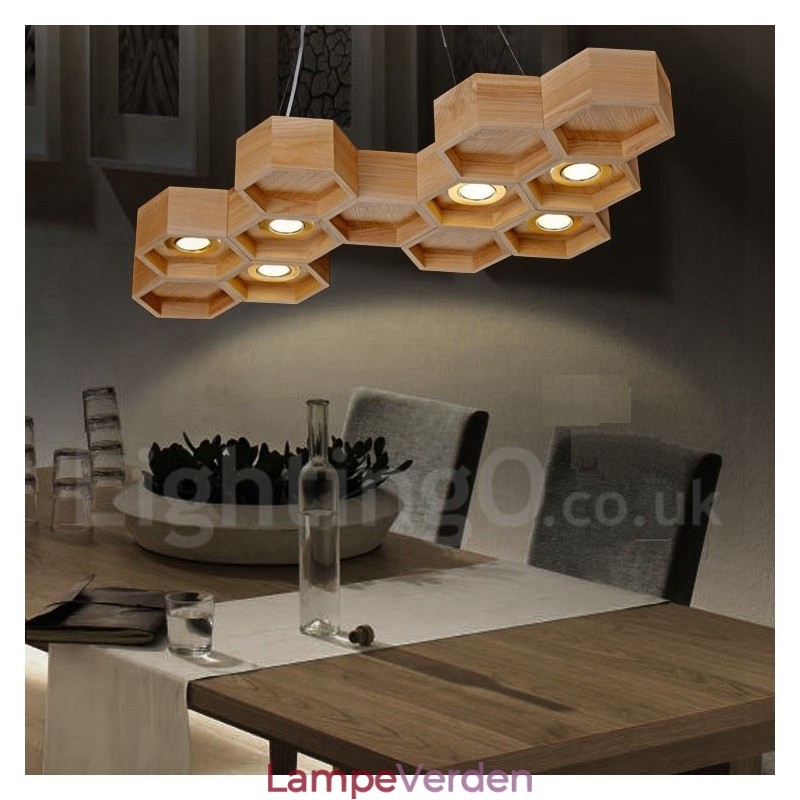 6 Lys træ Moderne moderne pendel