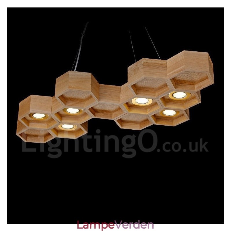 6 Lys træ Moderne moderne pendel