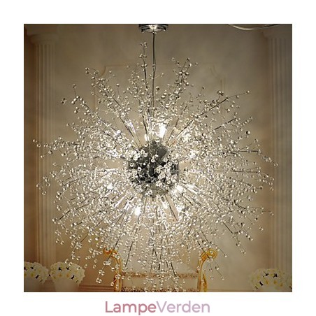 Moderne Lantern Globe Crystal Chrome Metal Flush Mount Moderne Lantern Globe Crystal Chrome Metal Flush Mount