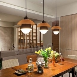 Metal Wood 1 Light Pendel