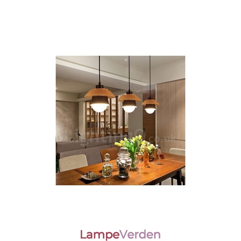 Metal Wood 1 Light Pendel