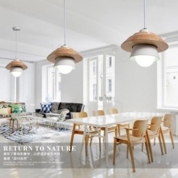 Metal Wood 1 Light Pendel