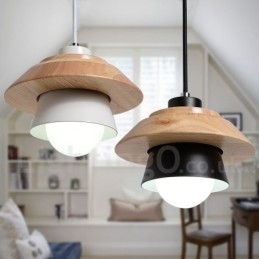Metal Wood 1 Light Pendel