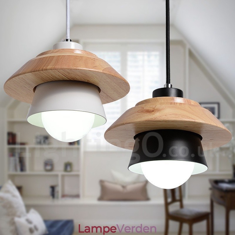 Metal Wood 1 Light Pendel