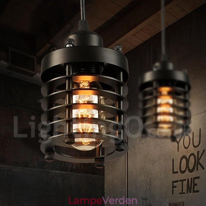 1 lys retro vintage kobber pendel