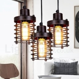 1 lys retro vintage kobber pendel
