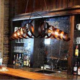 Retro jernlampe Moderne, minimalistisk industriel lysekrone