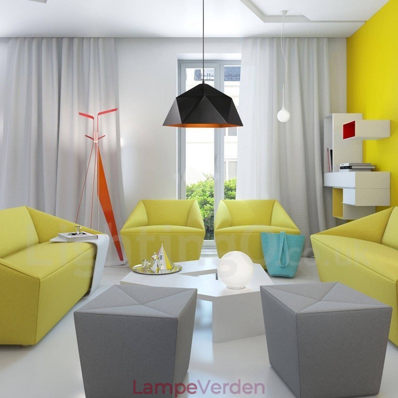 Sort 1 lys moderne moderne pendel