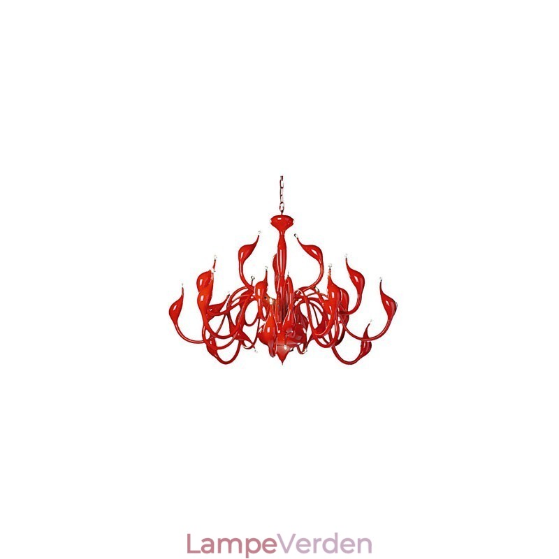 Moderne lysekrone lys 24 lys G4 rød maleri