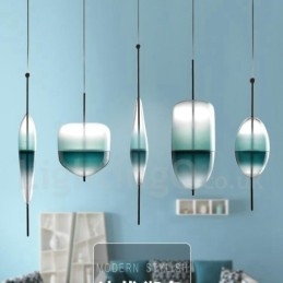 Moderne moderne gradient farve pendel med glasskærm