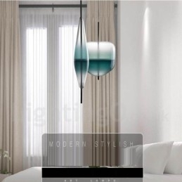 Moderne moderne gradient farve pendel med glasskærm