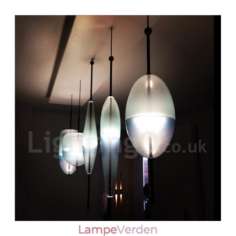 Moderne moderne gradient farve pendel med glasskærm