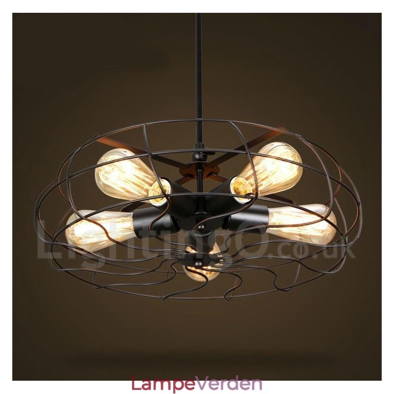 Retro Vintage 5 lys pendel