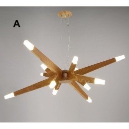 Modern Contemporary Wood 12 Light Pendel Light