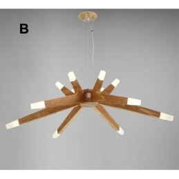Modern Contemporary Wood 12 Light Pendel Light