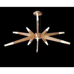 Modern Contemporary Wood 12 Light Pendel Light