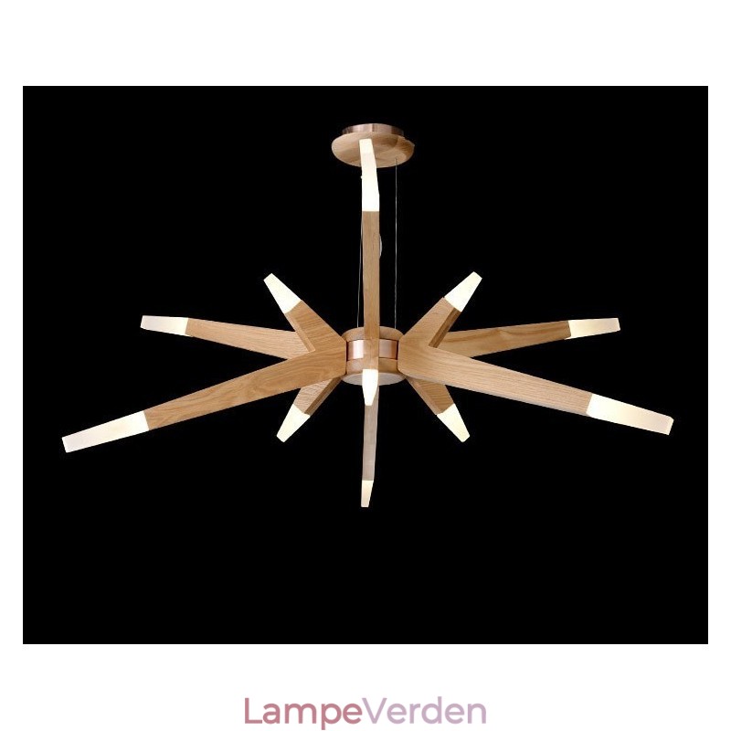 Modern Contemporary Wood 12 Light Pendel Light