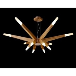 Modern Contemporary Wood 12 Light Pendel Light
