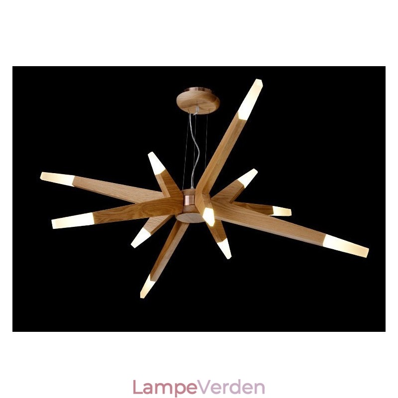 Modern Contemporary Wood 12 Light Pendel Light