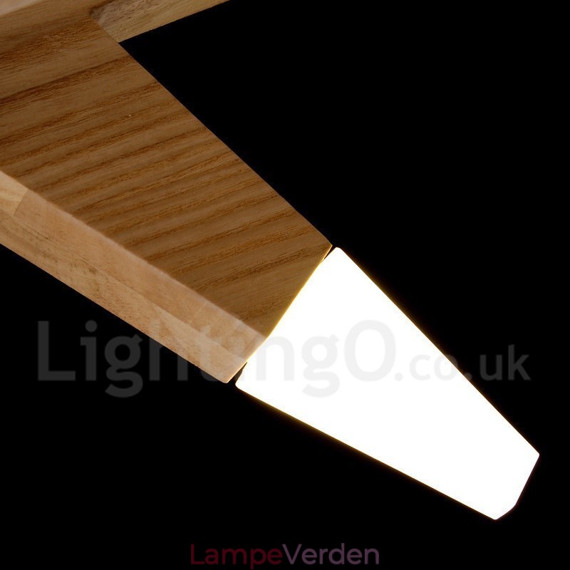 Modern Contemporary Wood 12 Light Pendel Light