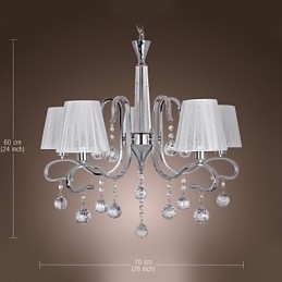 Moderne moderne krystal galvaniseret lysekrone