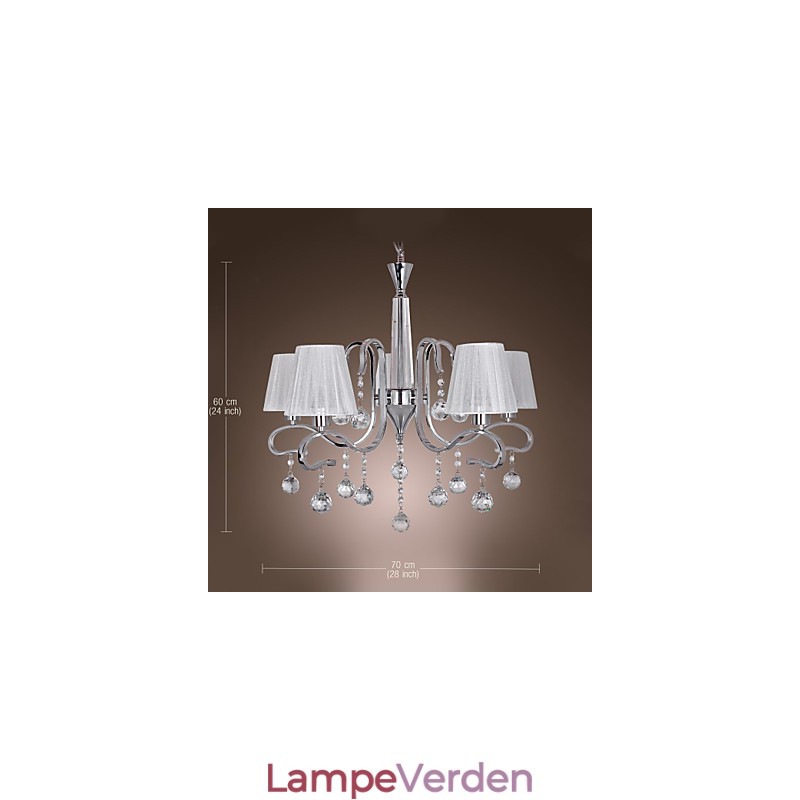 Moderne moderne krystal galvaniseret lysekrone