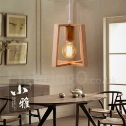 Wooden Modern Contemporary 1 Light Pendel Light