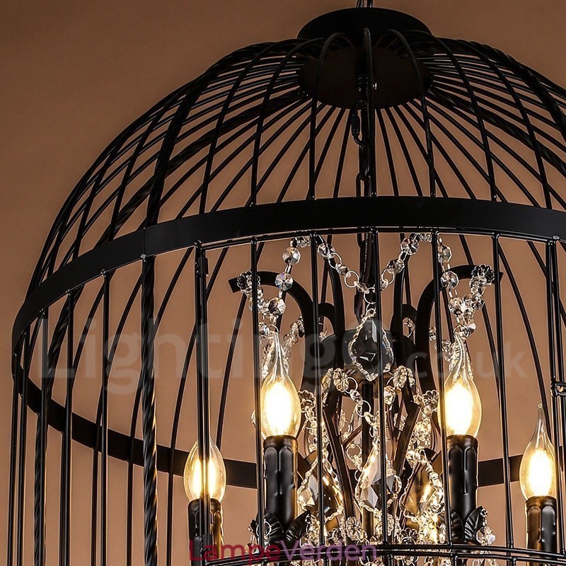 Retro Vintage Metal 8 Light Birdcage Pendel Light