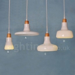 Retro vintage pendel med glasskærmlampe