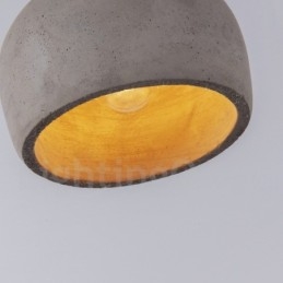 Retro Vintage Wood Concrte Single Light Pendel Light