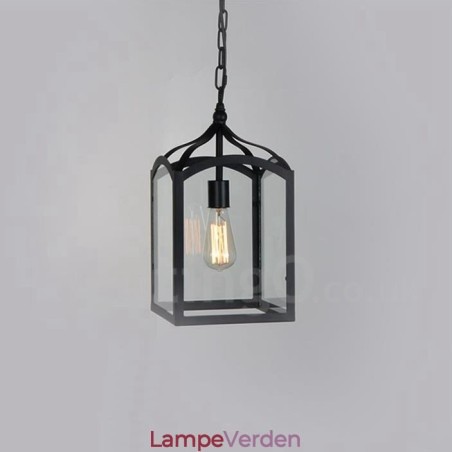 Metal Rustic Lodge Pendel med glasskærm Metal Rustic Lodge Pendel med glasskærm