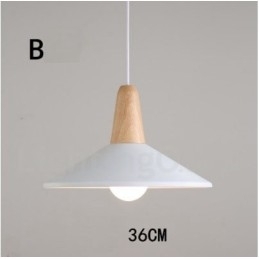 Moderne moderne træ metal pendel i flere farver