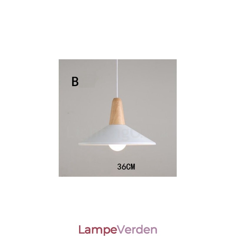 Moderne moderne træ metal pendel i flere farver