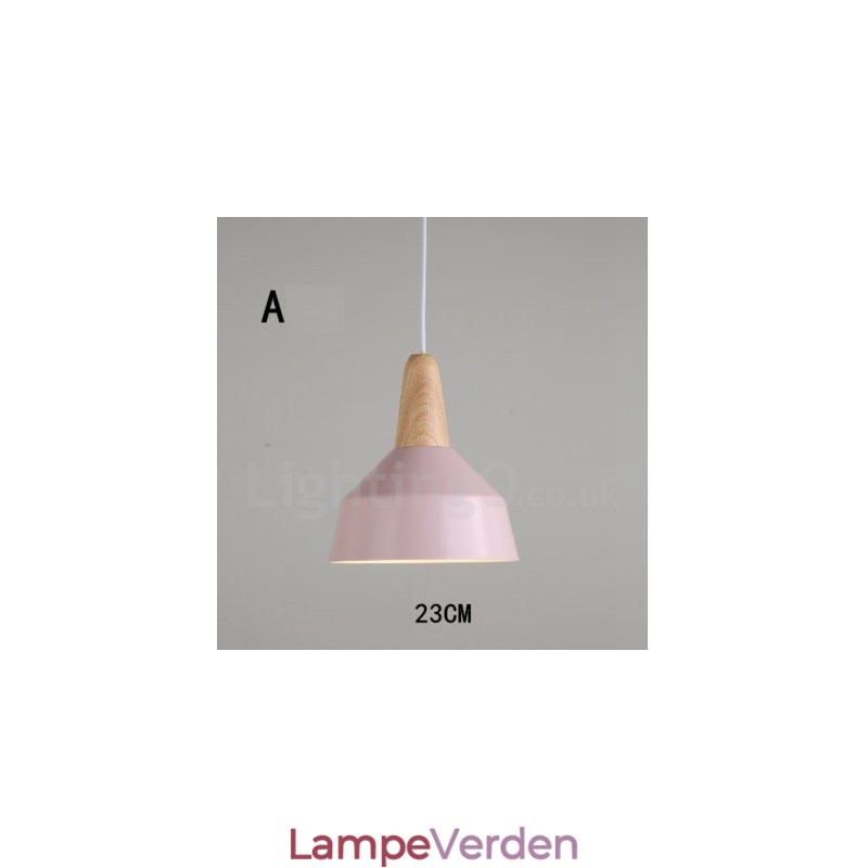 Moderne moderne træ metal pendel i flere farver