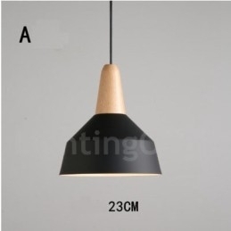 Moderne moderne træ metal pendel i flere farver