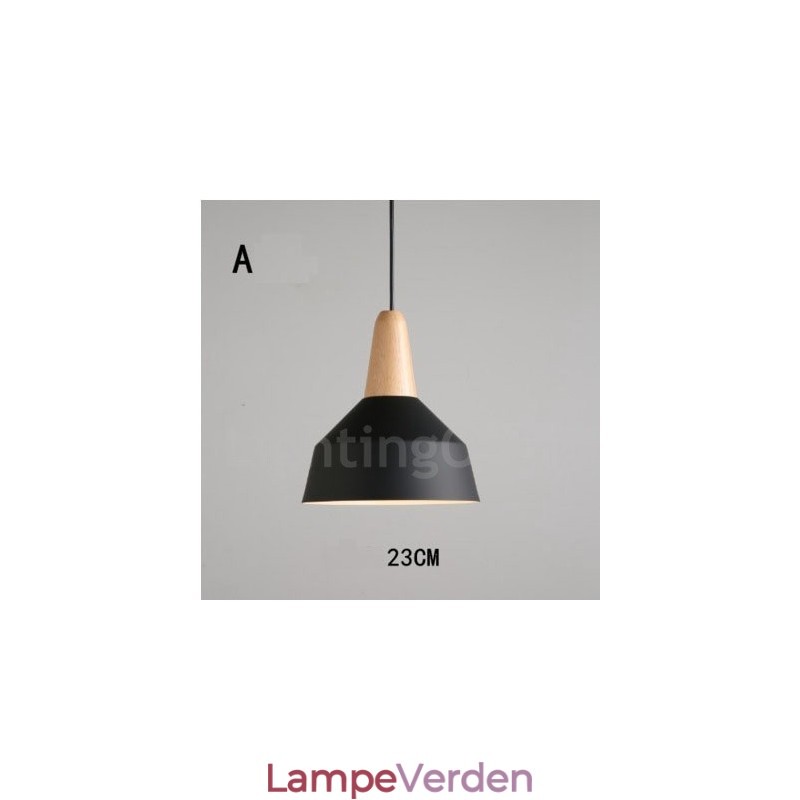 Moderne moderne træ metal pendel i flere farver