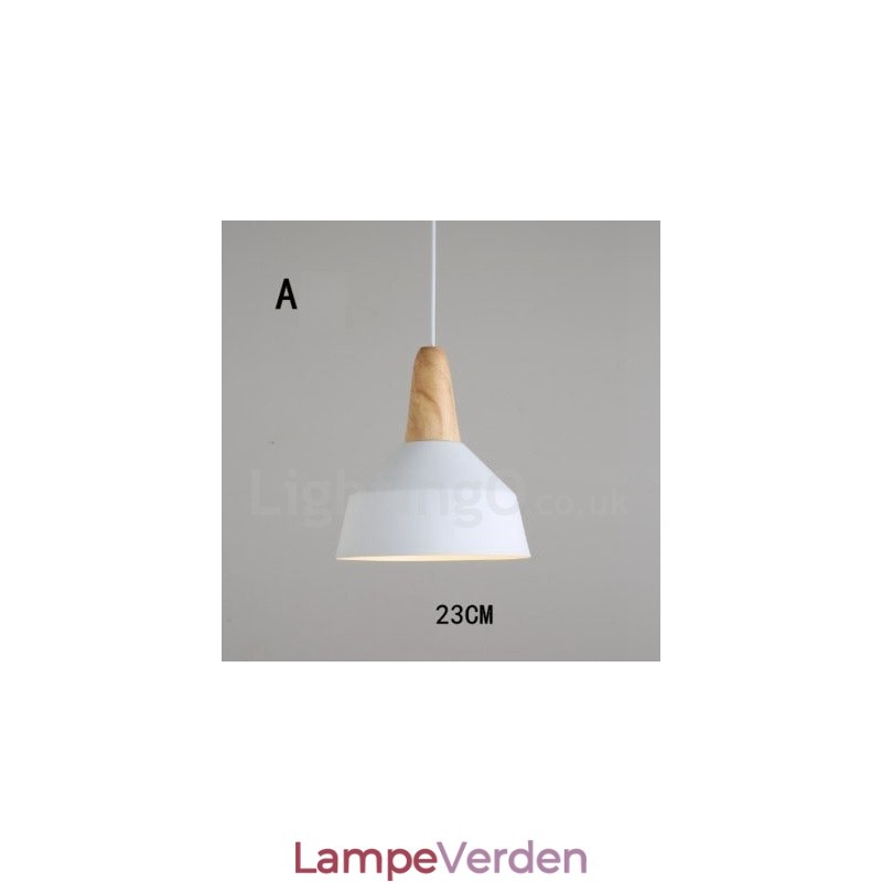 Moderne moderne træ metal pendel i flere farver