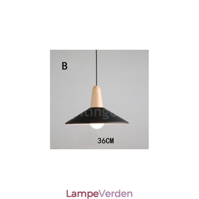 Moderne moderne træ metal pendel i flere farver